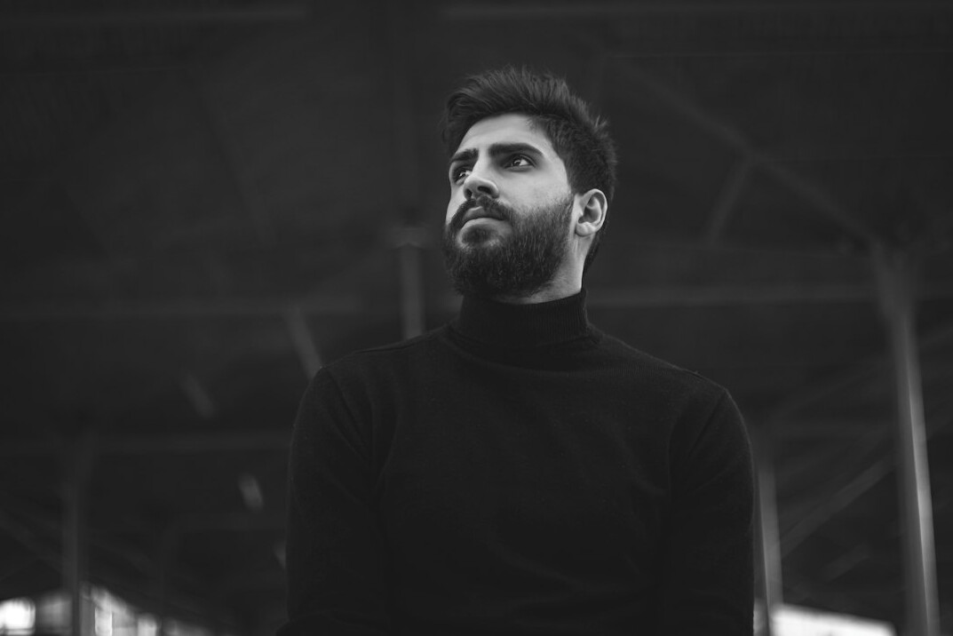 Portrait of a bearded man looking at the camera