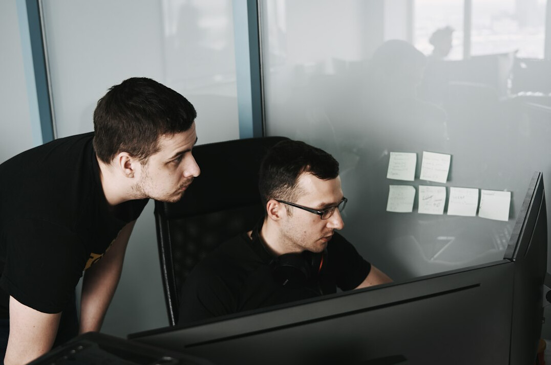 developers reviewing code